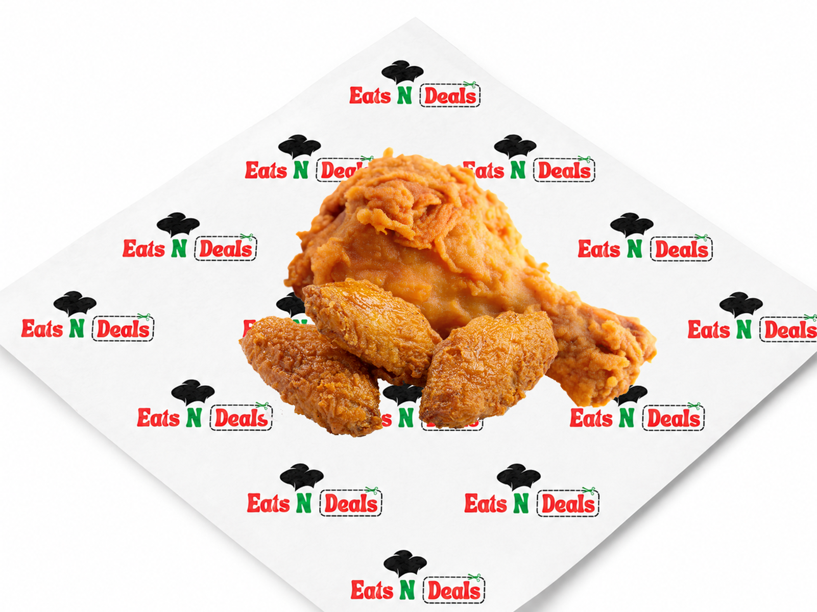 1 Piece Chicken 3 Piece Wings Meal