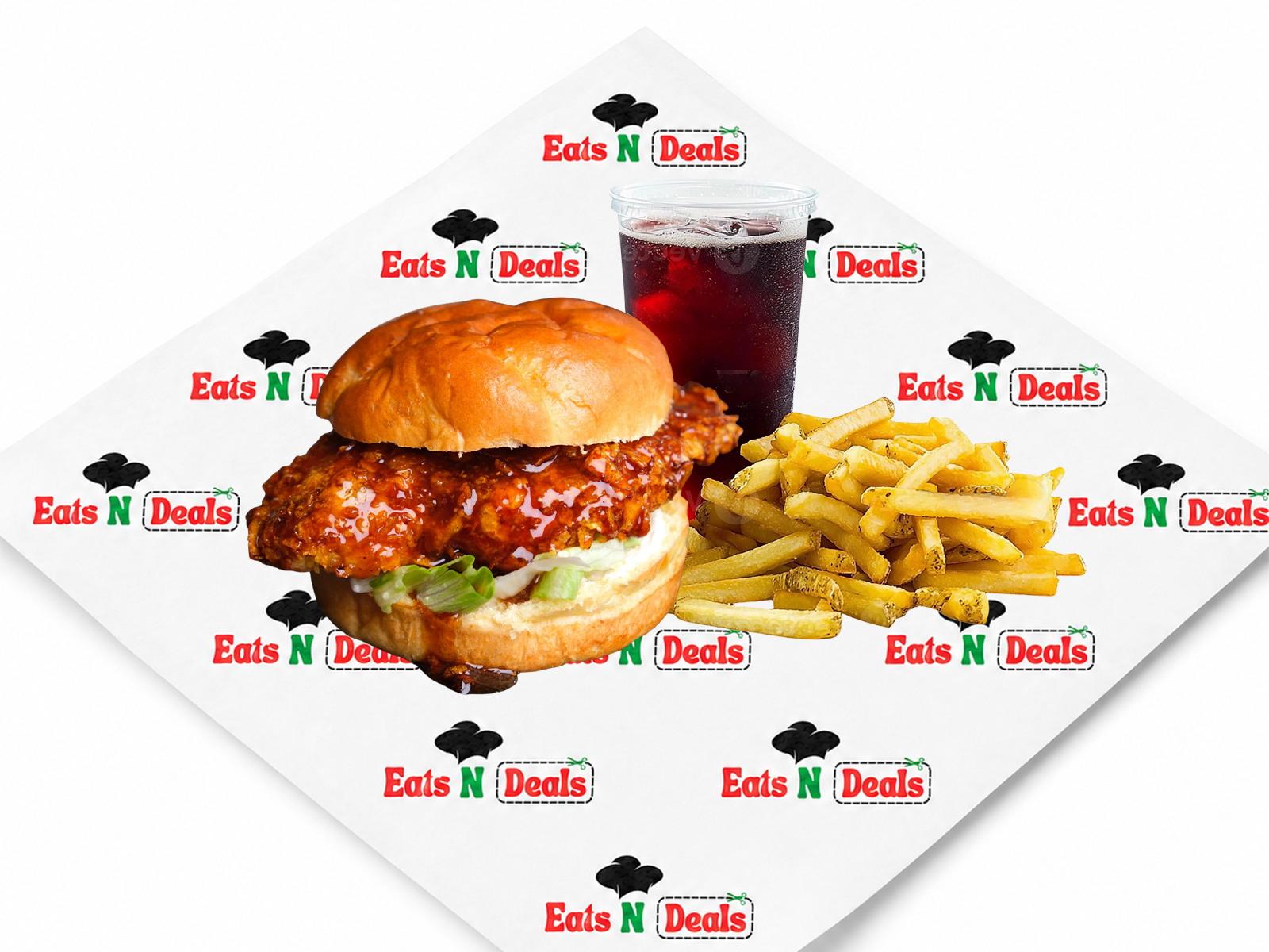 BBQ Dipped Burger Meal 